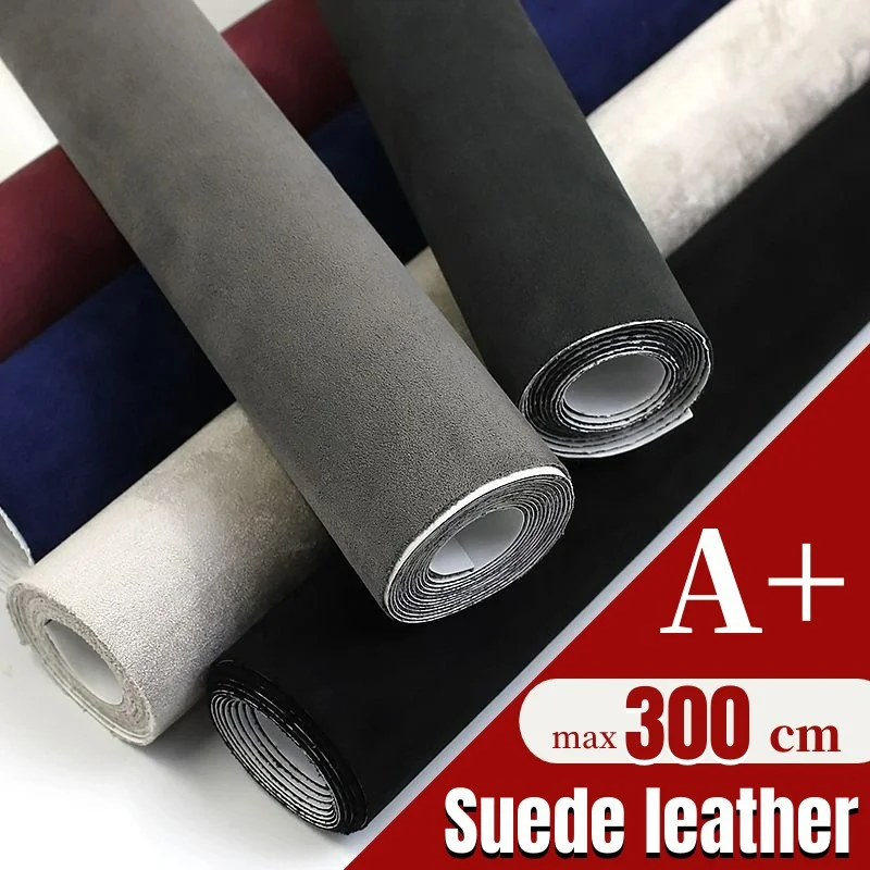 300/150cm Suede Self  Adhesive Leather Repairs for Car Interior Fabric Velvet DIY Sticker Leathercraft Repair Sofa Renovation