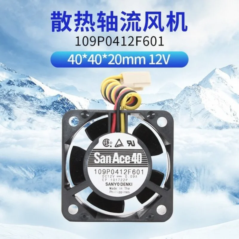 

Y для Sanyo 109P0412F601 4020 12 В 0,09 А 4 см вентилятор большой громкости с двойным шариком