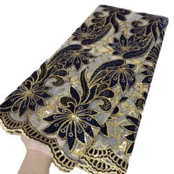 African Velvet Lace Fabric 2025 Nigerian Lace 5 Yards French Velvet Lace Fabric For Party Wedding Dress Sewing Cloth