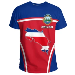 Costa Rica Flag Map 3D Print T Shirt For Men Clothes Fashion Male T-Shirt National Emblem Tshirt Independence Day Tee Women Tops