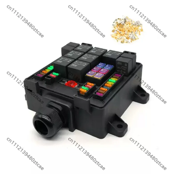 Waterproof Auto Fuse Box Electrical Control Box For Car RV Light Audio System Wiring Modification