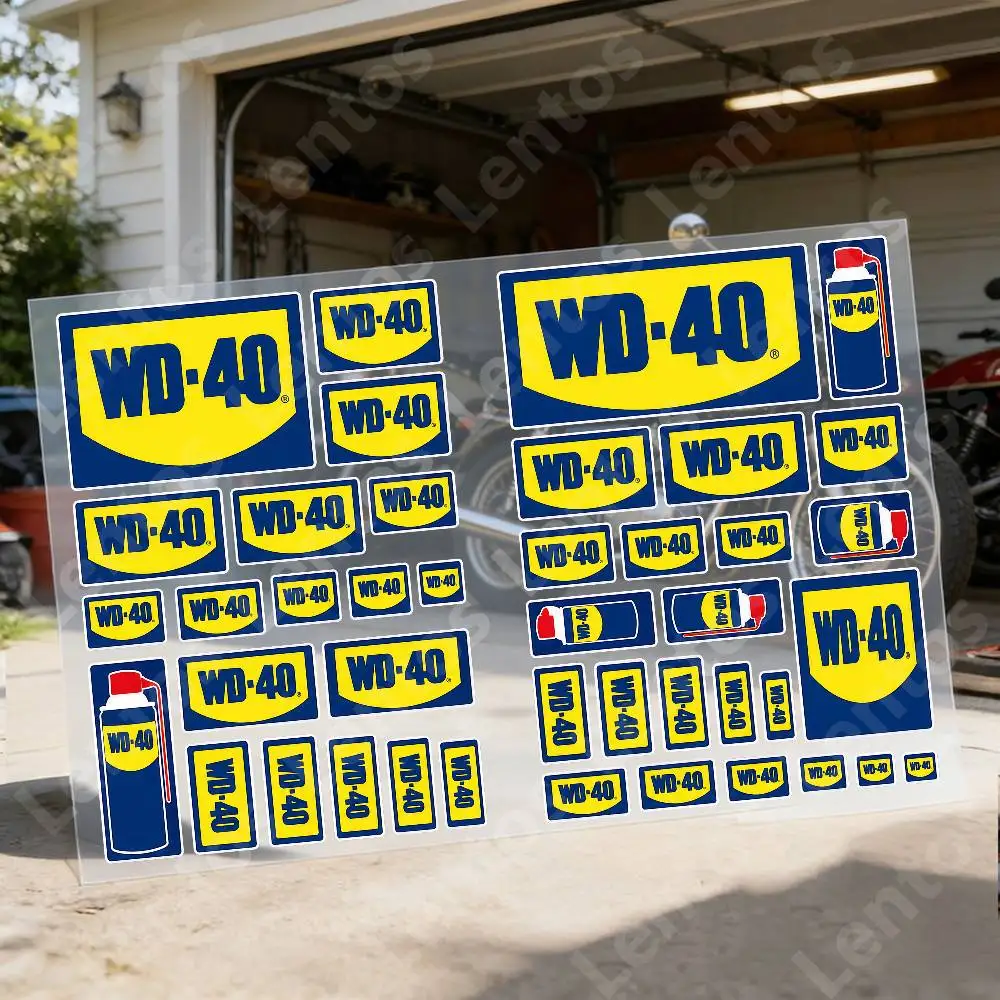 W-W-D-40 Motorcycle Reflective Stickers Waterproof Decals For Helmet Scooter Fuel Tank Toolbox Racing