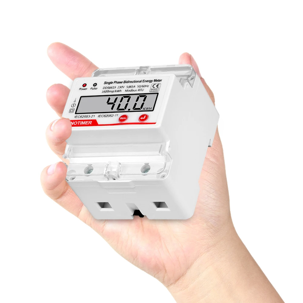 Misuratore di energia elettrica AC 230V 80A monofase misuratore di energia LCD con protocollo di comunicazione Rs485 Modbus