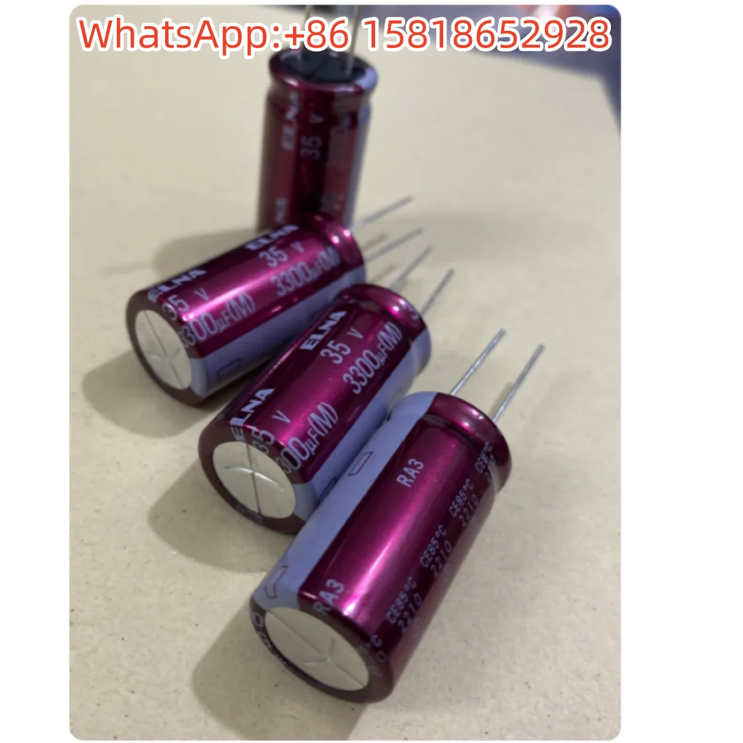 2 шт. 3300 мкФ 35 В аудио конденсаторы Elna 35 В 3300 мкФ 16*32 RA3 бордовый халат
