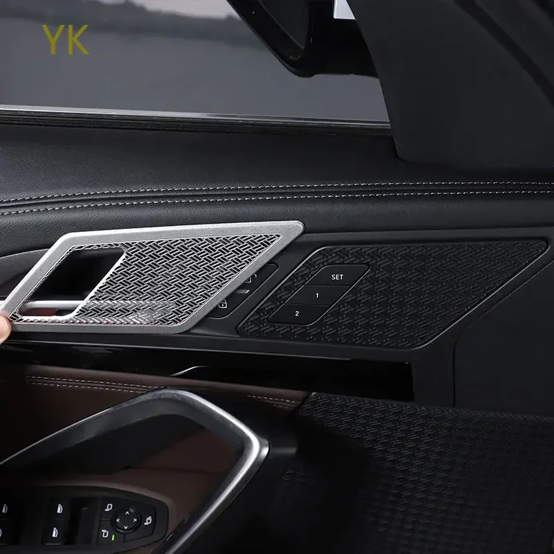 

For BMW X1 IX1 U11 2023-2025 Stainless Steels Silver Car Inside Handle Speaker Mesh Cover Trim Interior Car Accessories