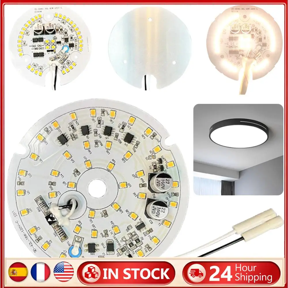 

3.94 Inch Ceiling Fan LED Light Replacement 18W 1530LM Dimmable Ceiling Flush Light Replacement Panel 3000K/4000K/6500K