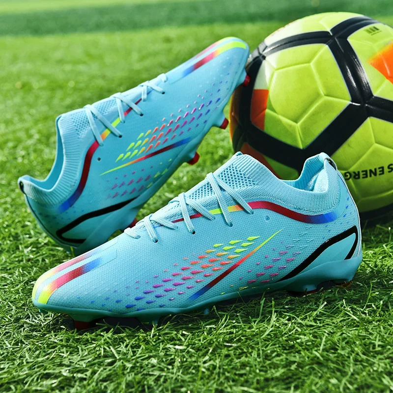 

Hot Sale Men's Football Shoes Lightweight Breathable Long Spike Soccer Shoes Man Anti-Slip Wearable Fast Soccer Sneakers Unisex