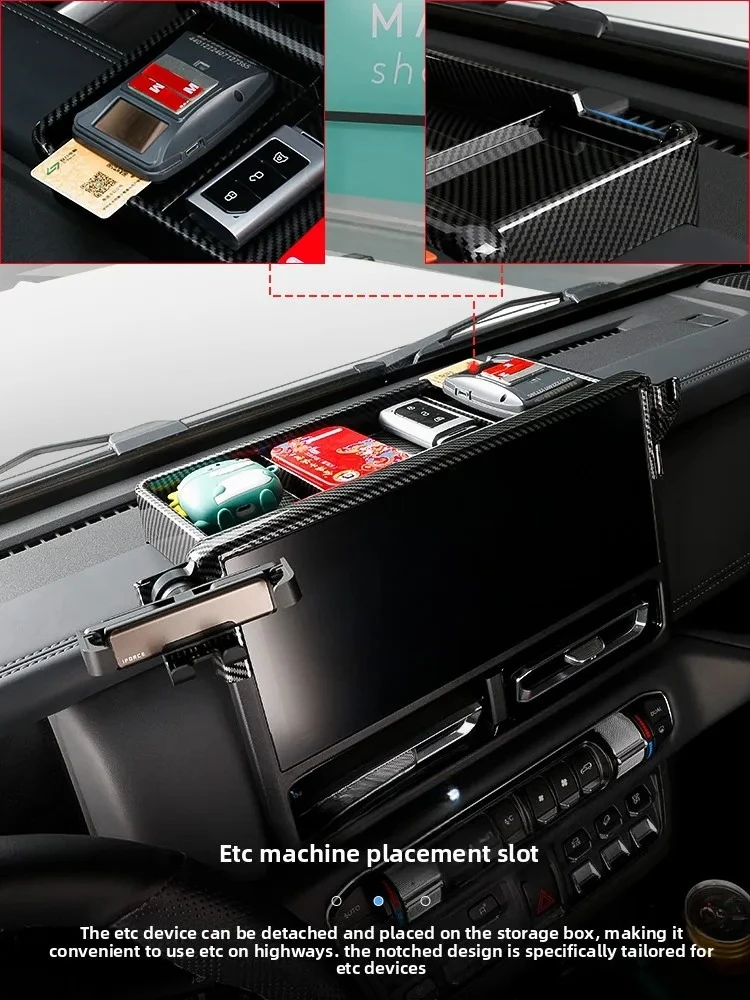 

For BJ BAIC 212 T01 / EMC 212 Car Center Console Navigation Screen Storage Box Wear-resistant ABS Organizer Box Accessories