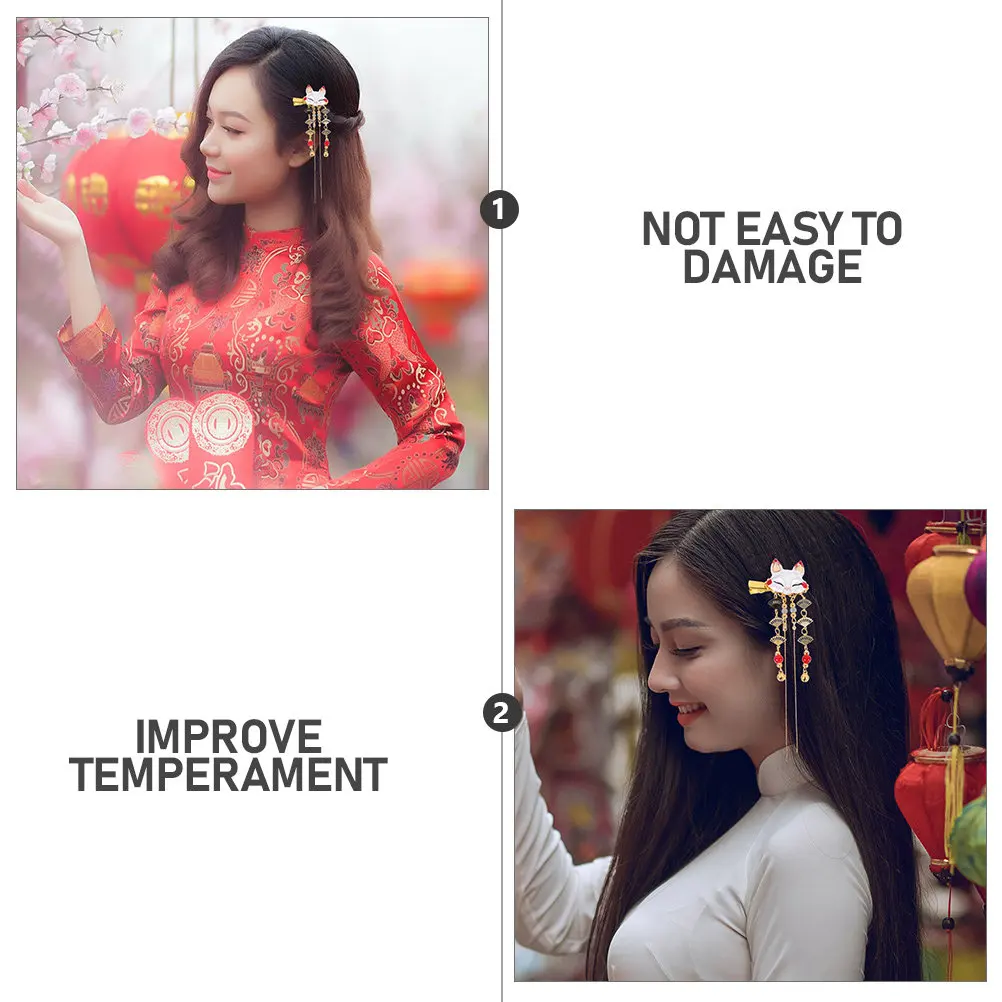 4pcs Retro Chinese Hairpins with Tassels – Elegant Alloy Hair Clips for Daily Wear, Party & Photo Shoots 5