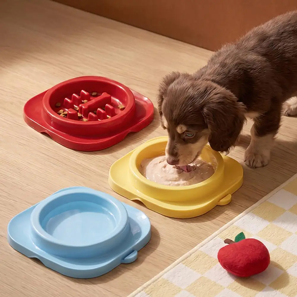 Slow Feeder Dog Bowl, Dry or Wet Food Bowl, Non-slip Puzzle Bowl for Cats Dogs to Prevent Choking And Extend Eating Time