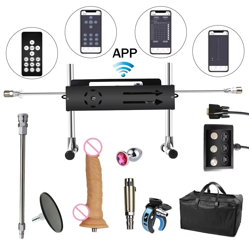 Sex Machine With Application/Remote Control/Three In One Control With Silicone Dildo Sex Machine Gun Female Masturbation Machine