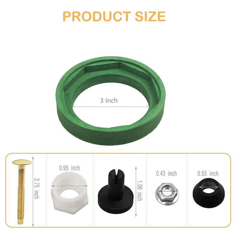 B25B adatto per standard americano, kit di accoppiamento serbatoio WC da 3" a ciotola, per parte di ricambio WC Champion 4 AS738756-0070A