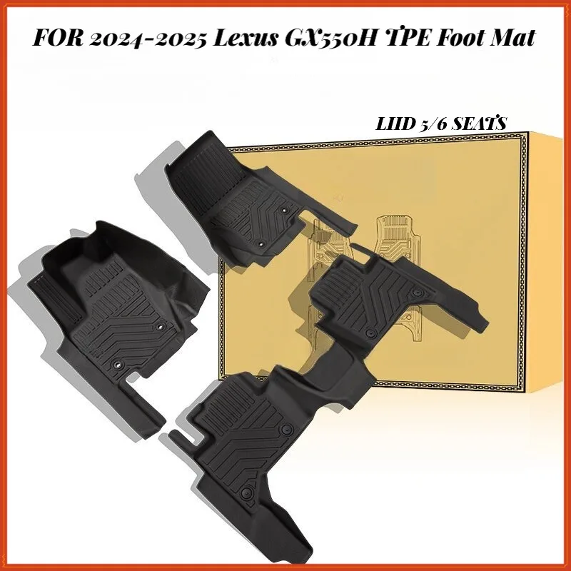TPE Floor Mats For Lexus GX550H 5/6 SEATS LHD Full Coverage Waterproof Surround threshold accessories