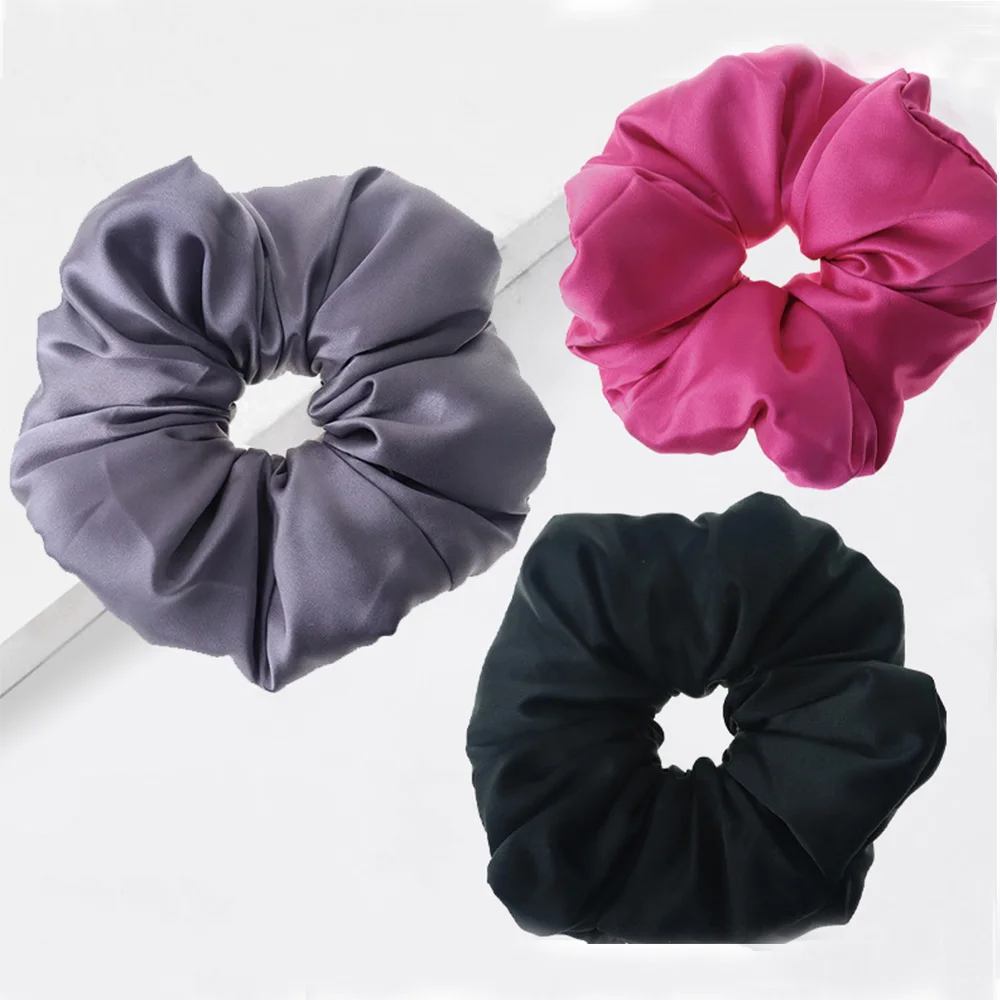 

Silk Filling Scrunchies Women Satin Scrunchies Ponytail Hair Tie Elastic Handmade Hair Bands Girls Headband Hair Accessories