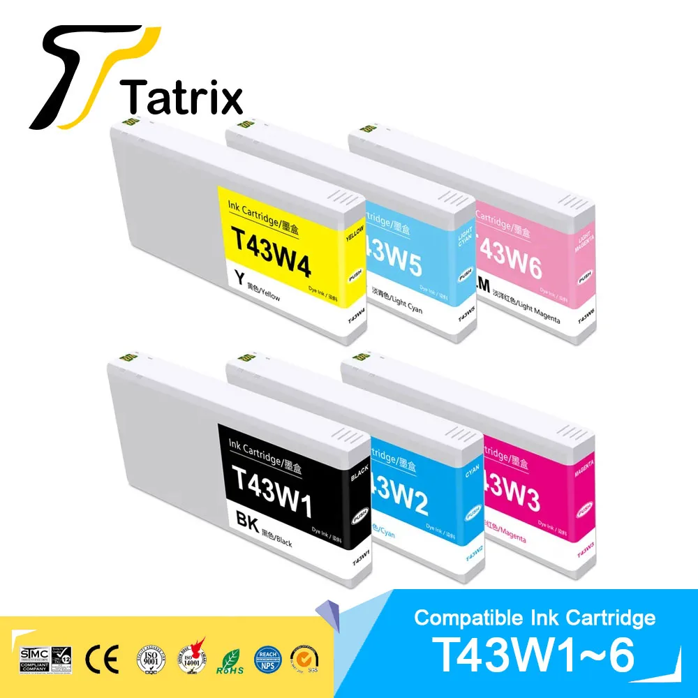 T43W1 T43W2 T43W3 T43W4 T43W5 T43W6 Compatible Ink Cartridge For Epson SureLab D880 SL-D880 Series Printer