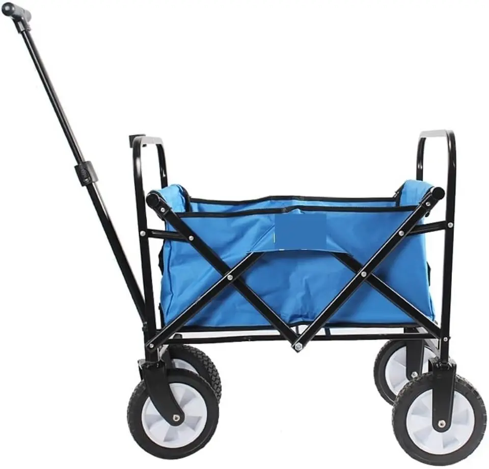 

Складная садовая тележка-вагон для улицы, сверхмощная тележка-платформа, тележка для покупок, для кемпинга, пляжа, тележка-платформа для перевозки грузов