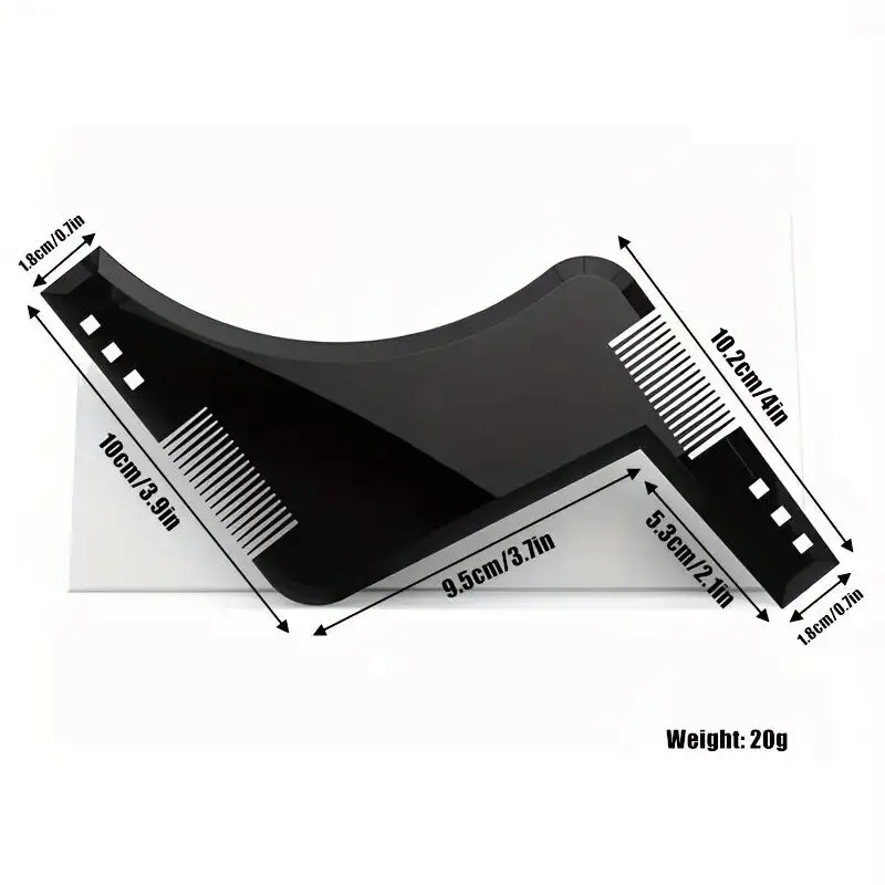 Beard Shaping Template Shower Salon Beard Shaving shave Shaping style styling comb care brush Tool image 5