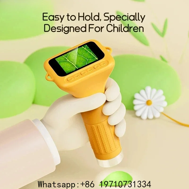 1000x Digital Microscope For Kids 2-Inch IPS Screen 2MP Optical Lens With Camera And Video Function for Christmas Birthday Gift