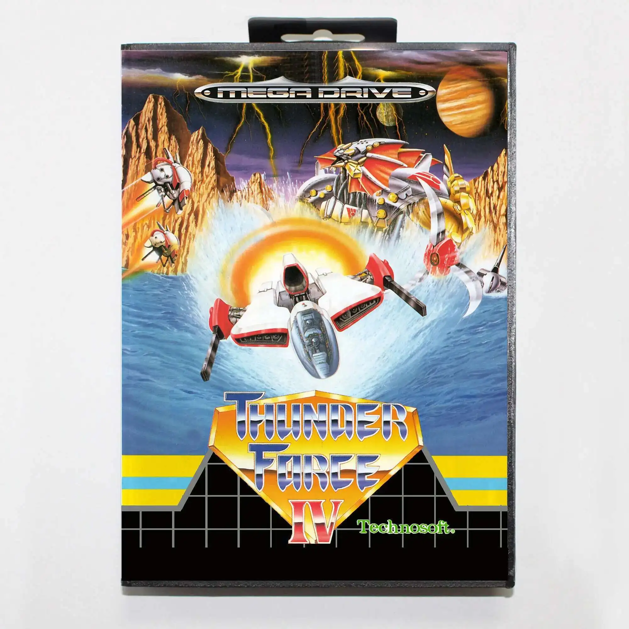 

Thunder Force 4 with EUR Box for 16 Bit Sega MD game Cartridge Megadrive Genesis system
