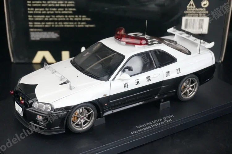 Autoart 1:18 GTR R34 Saitama Prefecture Polizeiauto Simulation Limited Edition All Open Alloy Metal Statisches Automodell Spielzeug Geschenk