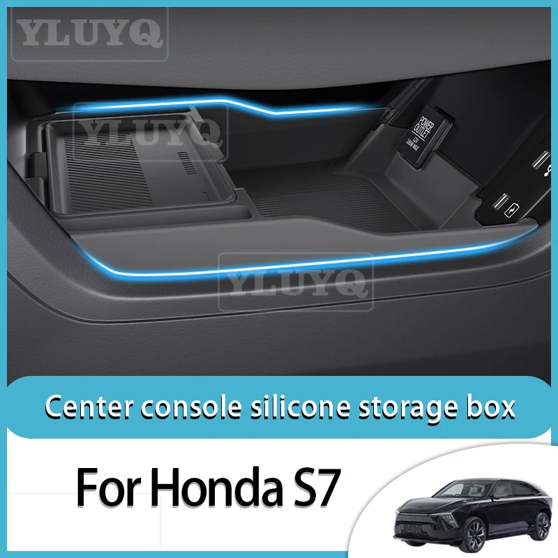 

For Honda S7 car silicone storage box, lower center console partition storage box, car interior accessories