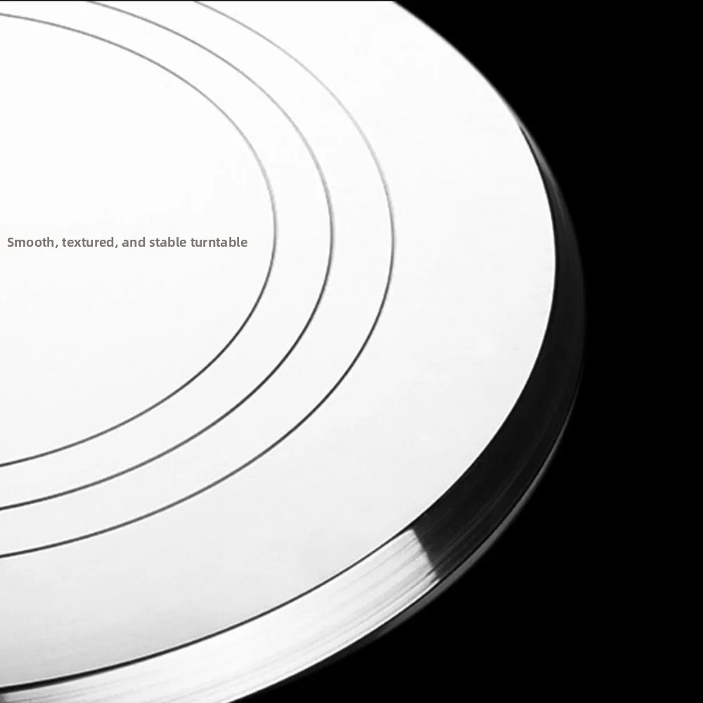 

Поворотный стол для торта из алюминиевого сплава, 10 дюймов, плавное вращение, вращающаяся подставка для торта, сверхмощная вращающаяся подставка для десерта с силиконовым дном