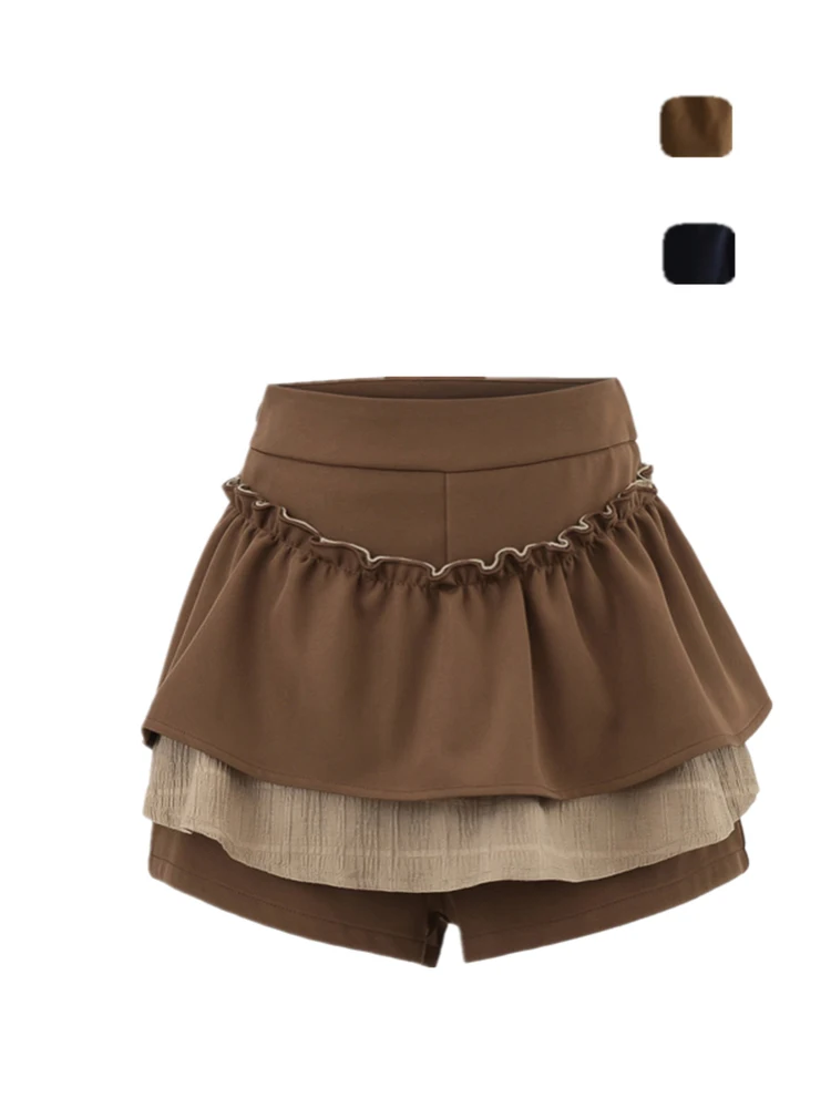 

Тяжелая многослойная юбка Dr College Spicy Girl Sle f с рюшами для удлинения ног и предотвращения расширения...