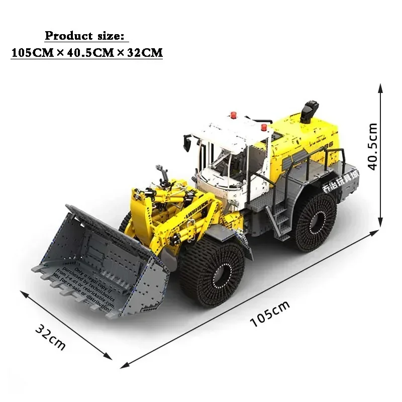 Lepin Moc-49777 angiveebherr L586 Project Remote Control Bulldozer For8.5 Jouets d'assemblage difficiles Enfants Noël préconise tS