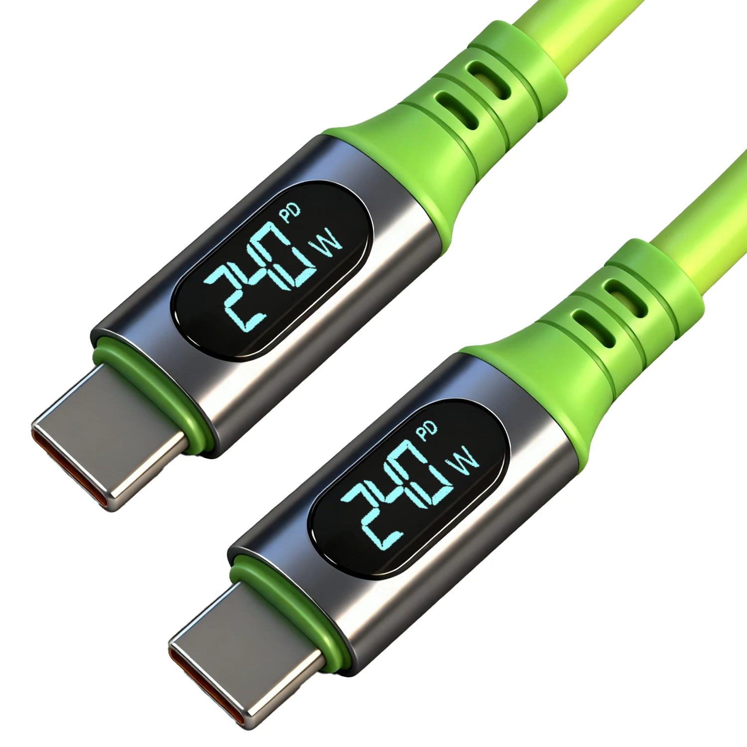 240W  Super Fast Charging Type C Cables Digital Display High-speed Data Transfer Cord USB Type-c To C Wire for IPhone15 16 17Pro