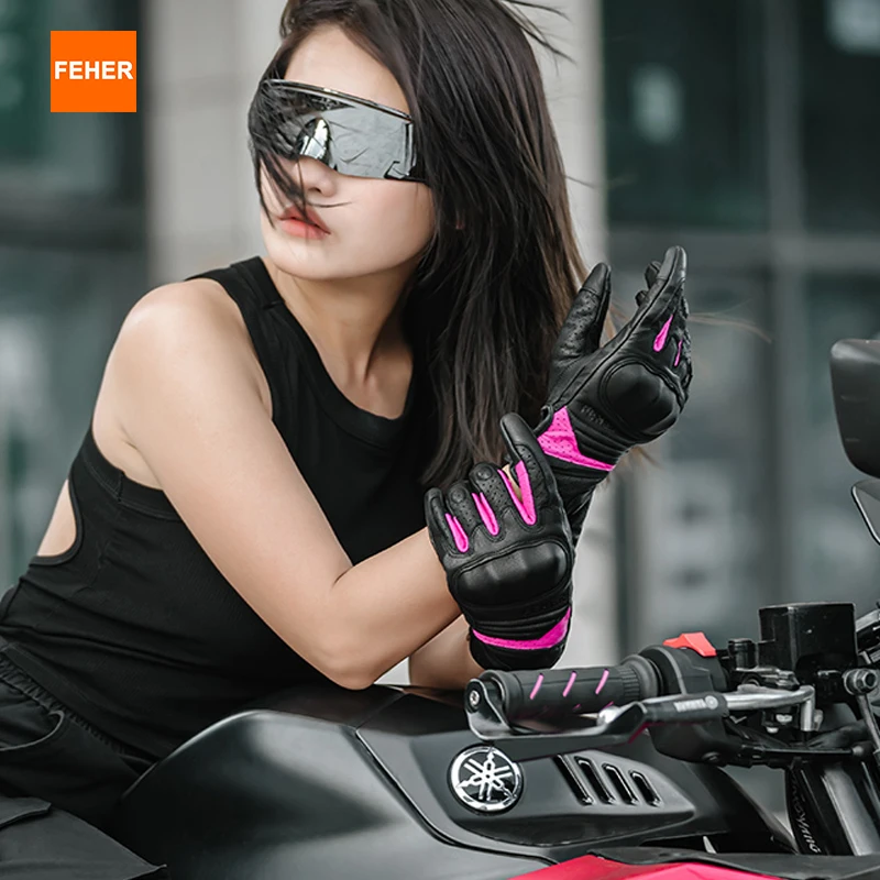 

FEHER Motorcycle Gloves for Women and Men Summer Ventilated and Breathable Wear-resistant Waterproof Anti-scratch Motor Gloves