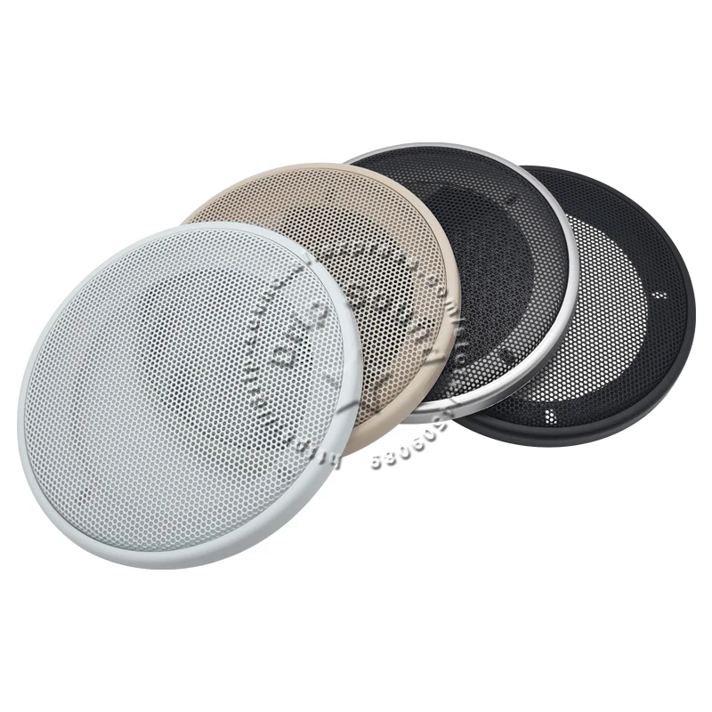 For 4" Inch Speaker Grill Cover Audio Decorative Circle Metal Mesh Protection Conversion Net 142mm Black/White/Beige/Silvery