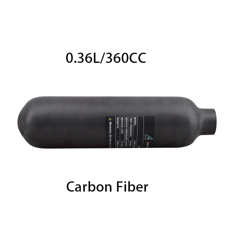 ALSAFE 300BAR/4500PSI 0.36L Carbon Fiber Cilindro M18*1.5 Scuba CO2 Soda Water Air Tank Diving Aquarium Gas Cylinder Matte