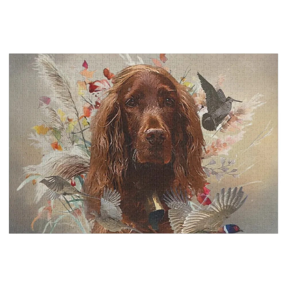 

Irish Setter (Red Setter) Art Jigsaw Puzzle For Children Customizeds For Kids Name Wooden Toy Personalized Toy Puzzle