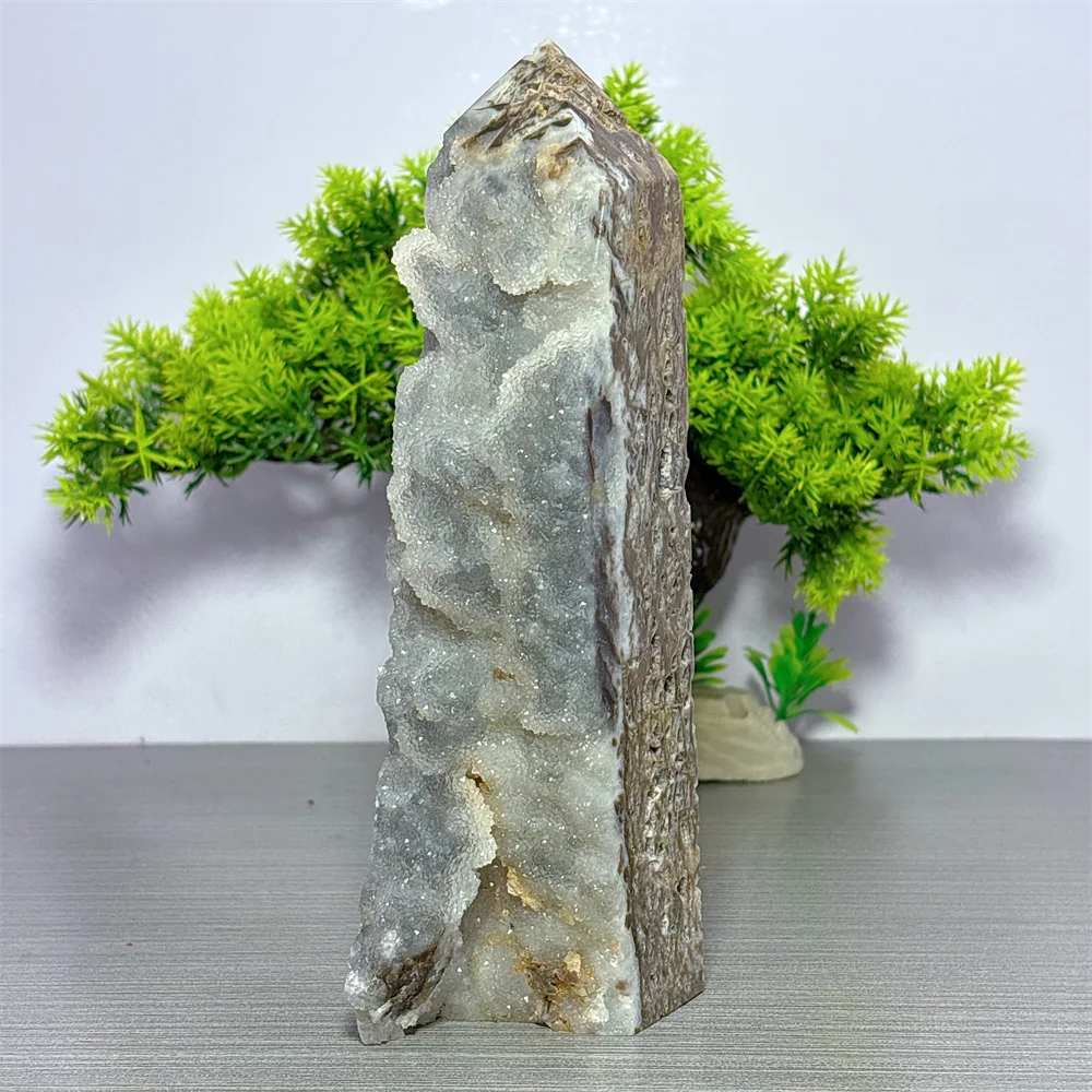 

Druzy Sphalerite Tower Natural Crystal Home Decoration Room decor Luck Quartz Stone Garden Decoration sHealing Energy Love Gifts