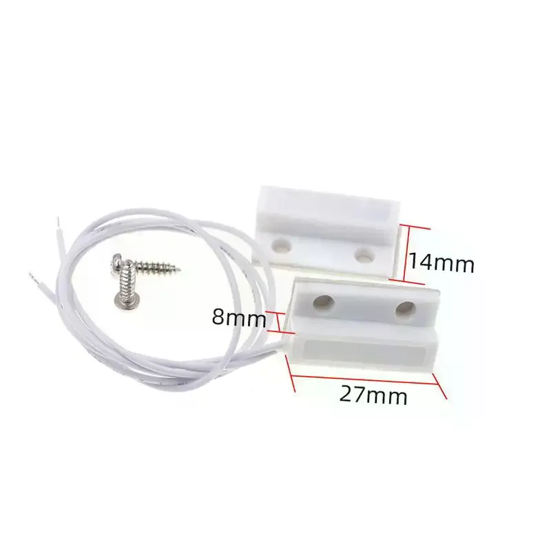 2Pcs MC38 Wired Door Window Alarm Sensor 30mm Lengthen Wire Magnetic Switch for Home Safety Protection