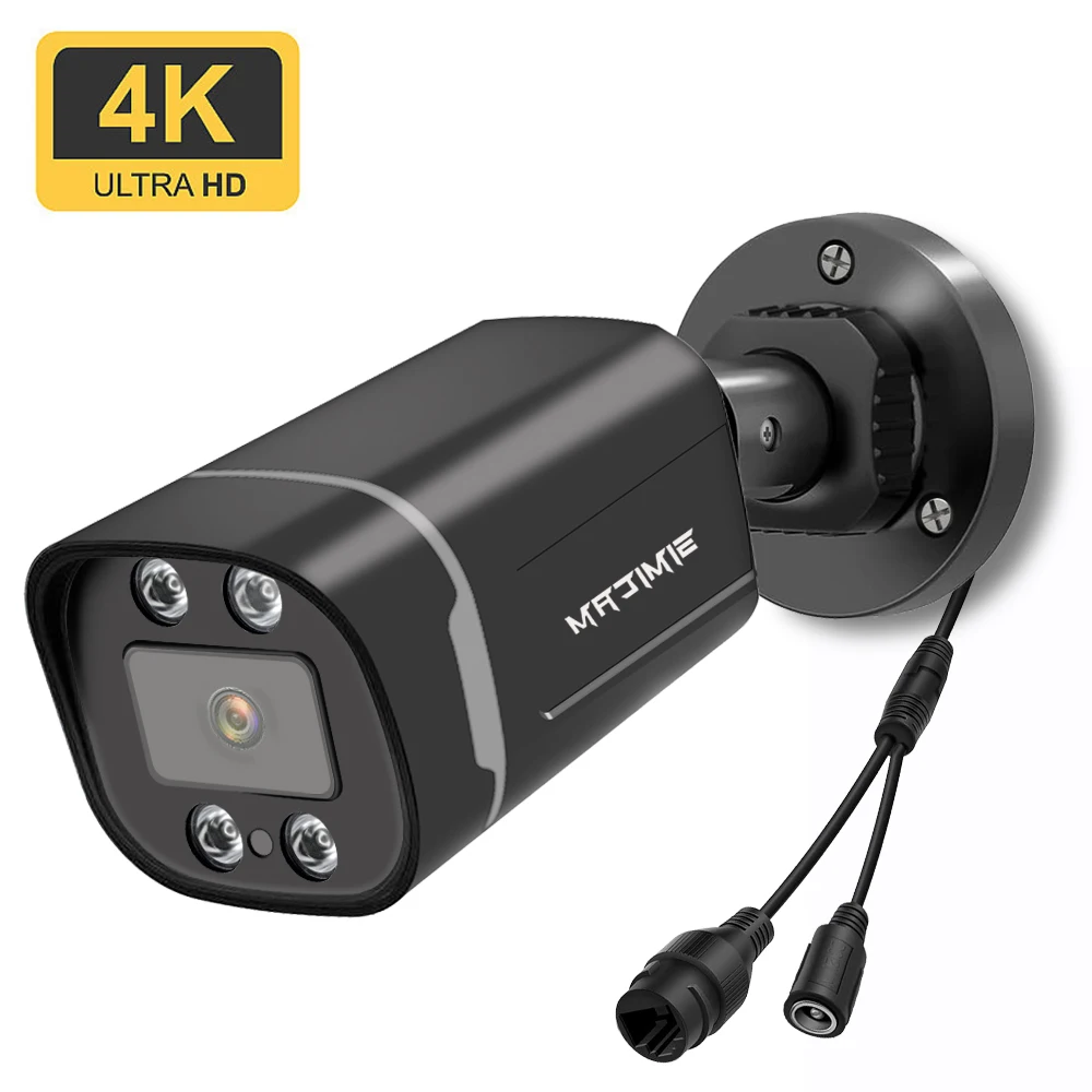

4K 8MP POE IP-камера, купольная камера видеонаблюдения с аудио, H.265, обнаружение человека, ИК ночное видение, ONVIF, 48V POE, камера видеонаблюдения CCTV