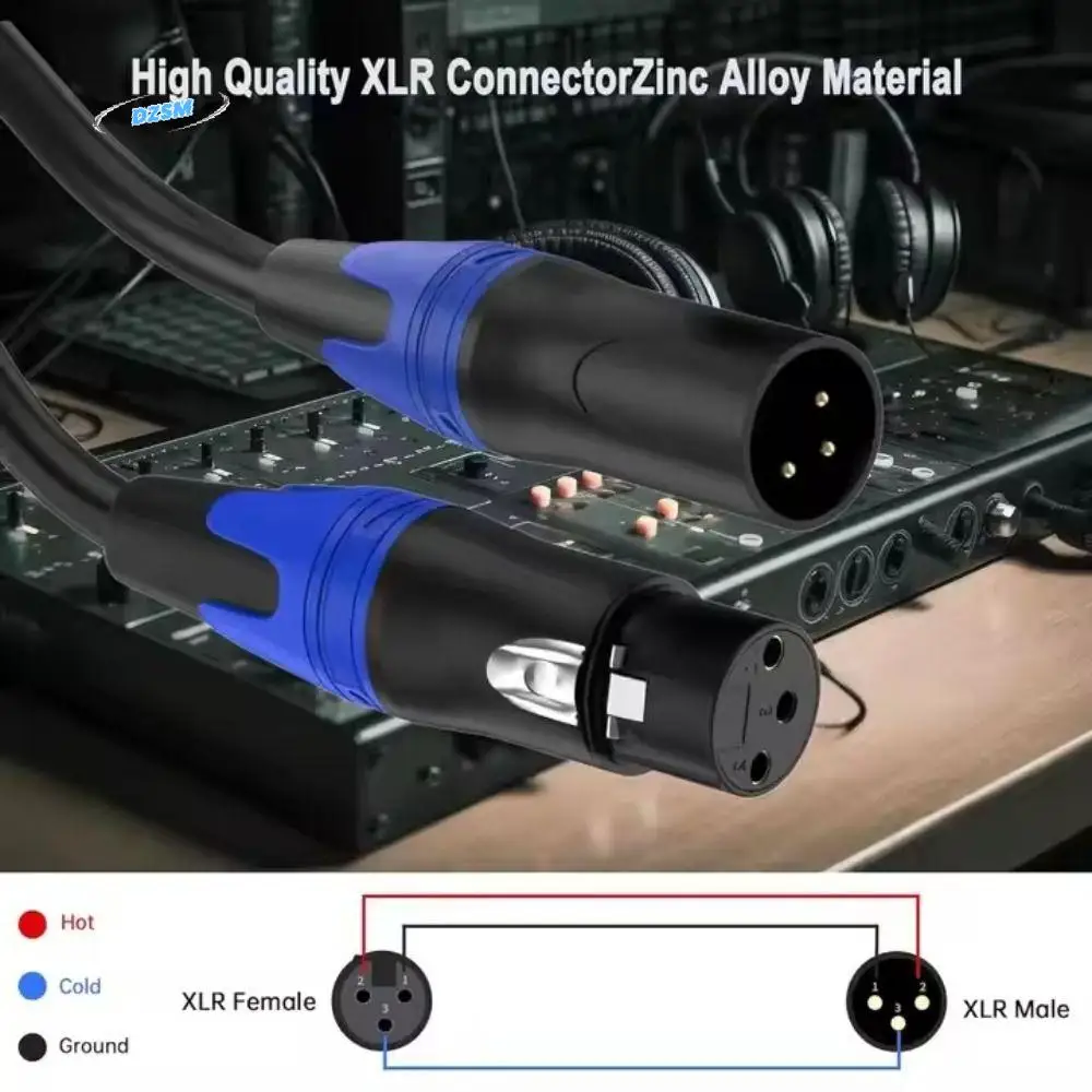 

Canon Plug 3 Pin Signal Cable PVC XLR Adapter XLR Connector Cable Multifunction Balanced Line 3Pin XLR Cable