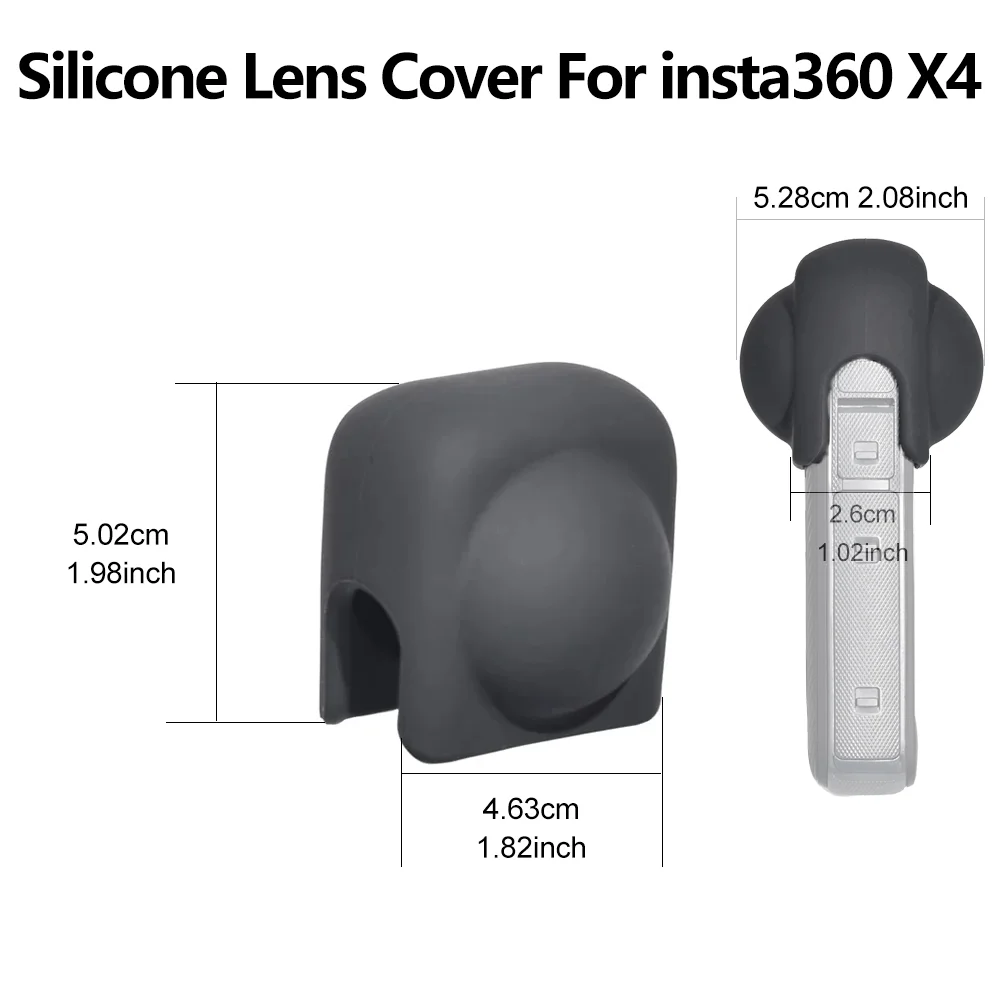 insta 360 X4 Protective Cover Set for Insta360 X4 Silicone Lens Cap & Non-Slip Base Shock Absorption Soft Skin Case