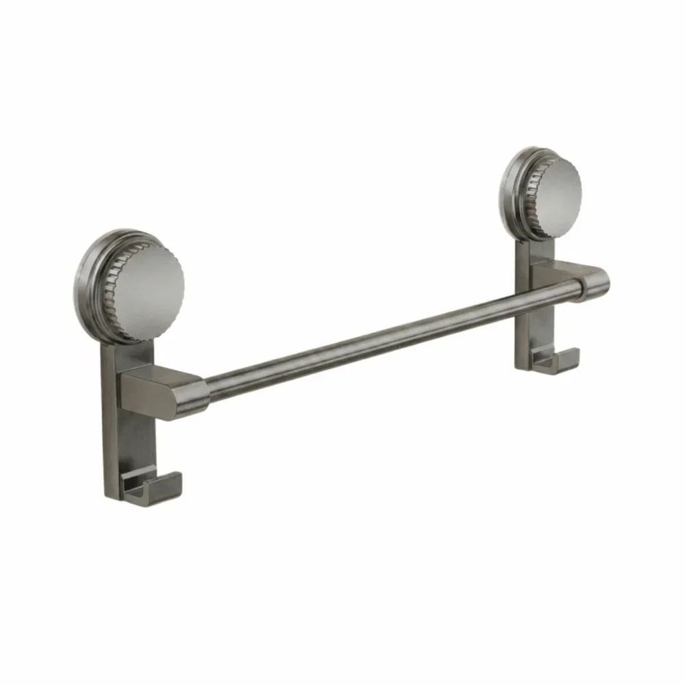 yesSuction Cup Style Towel Storage Rack No-Drill Wall-Mounted Towel Holder Single/Double Bar Space Saving Towel Bar Toilet Room