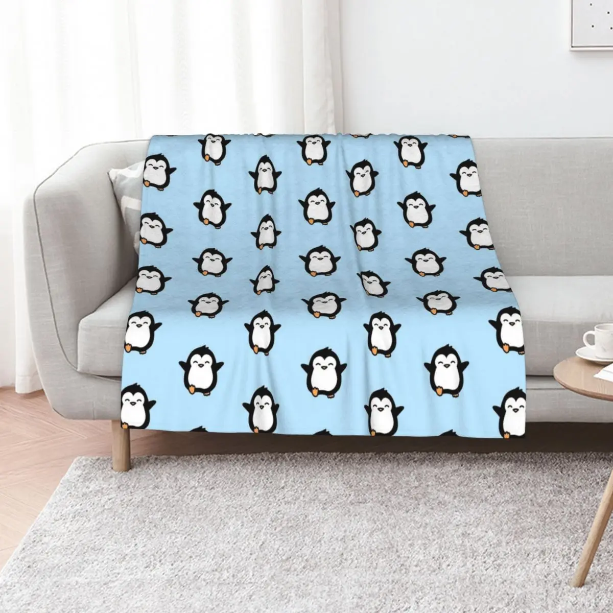 Penguin Throw Blanket Blankets For Bed Decorative Throw Fashion Sofas manga Soft Plush Plaid Multi-Purpose Blankets