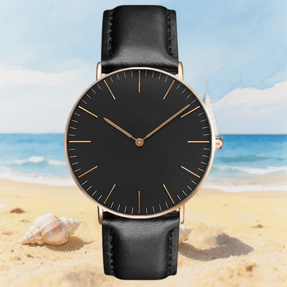 حزام جلد غير رسمي ساعة نسائية موضة فاخرة ساعات يد كوارتز للمرأة ساعة سيدات بسيطة ساعة نسائية هدية reloj mujer