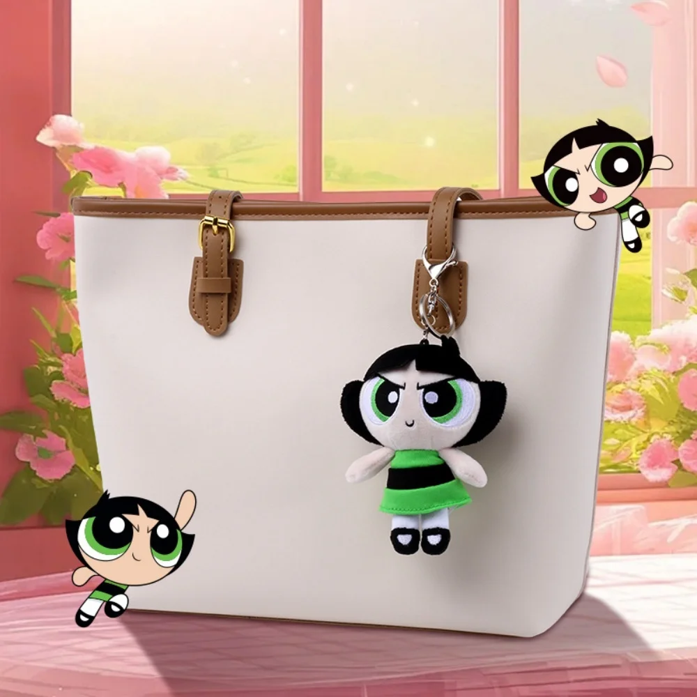 Kawaii 오리지널 애니메이션 Powerpuff Girls Blossom 봉제 인형 만화 버터 컵 버블 배낭 장식 인형 장난감 학생 선물