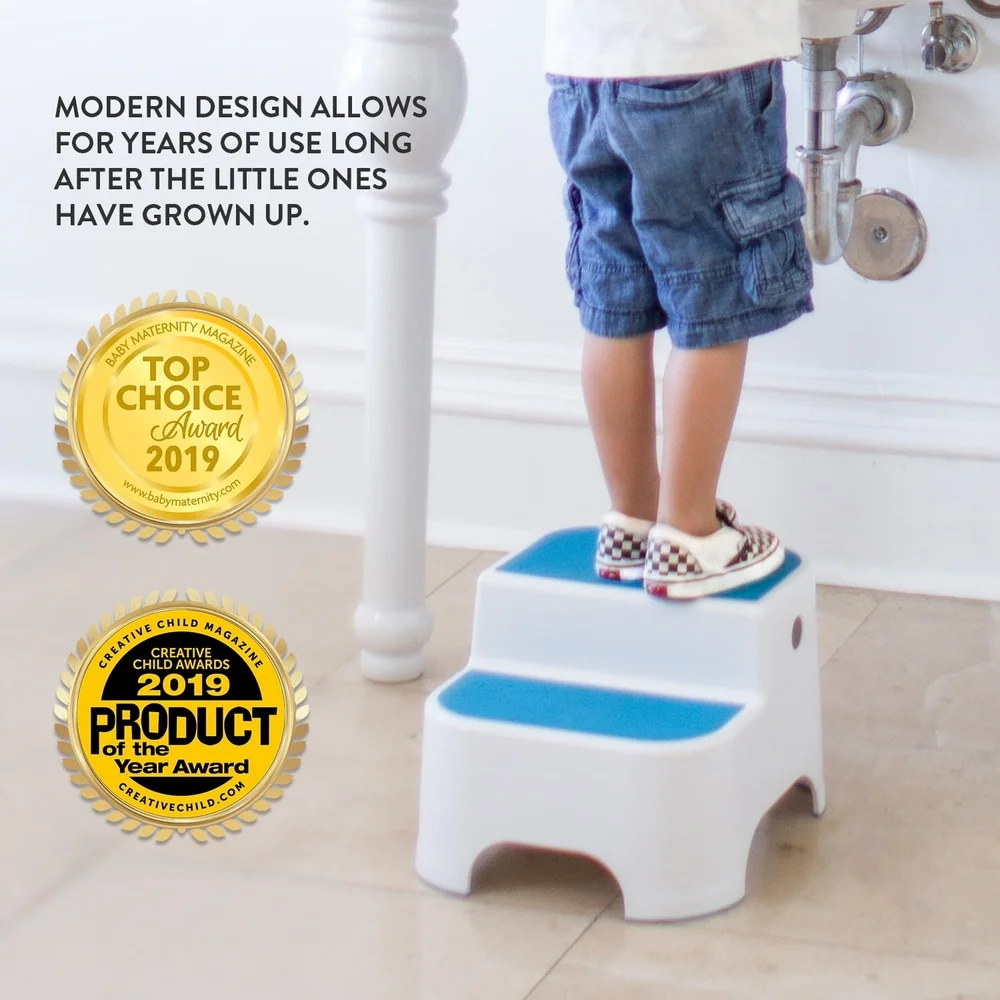 Sturdy Non-Slip Step Stool Kids Potty Training Safe Portable Multi-Purpose Elevation Bathroom Kitchen Easy Transport