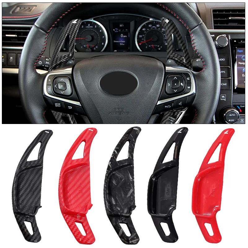 

Carbon Fiber Car Steering Wheel Paddle Shift Extension For Toyota Rav4 Camry Corolla Reiz Ralink Zelas Lavin Interior Accessory