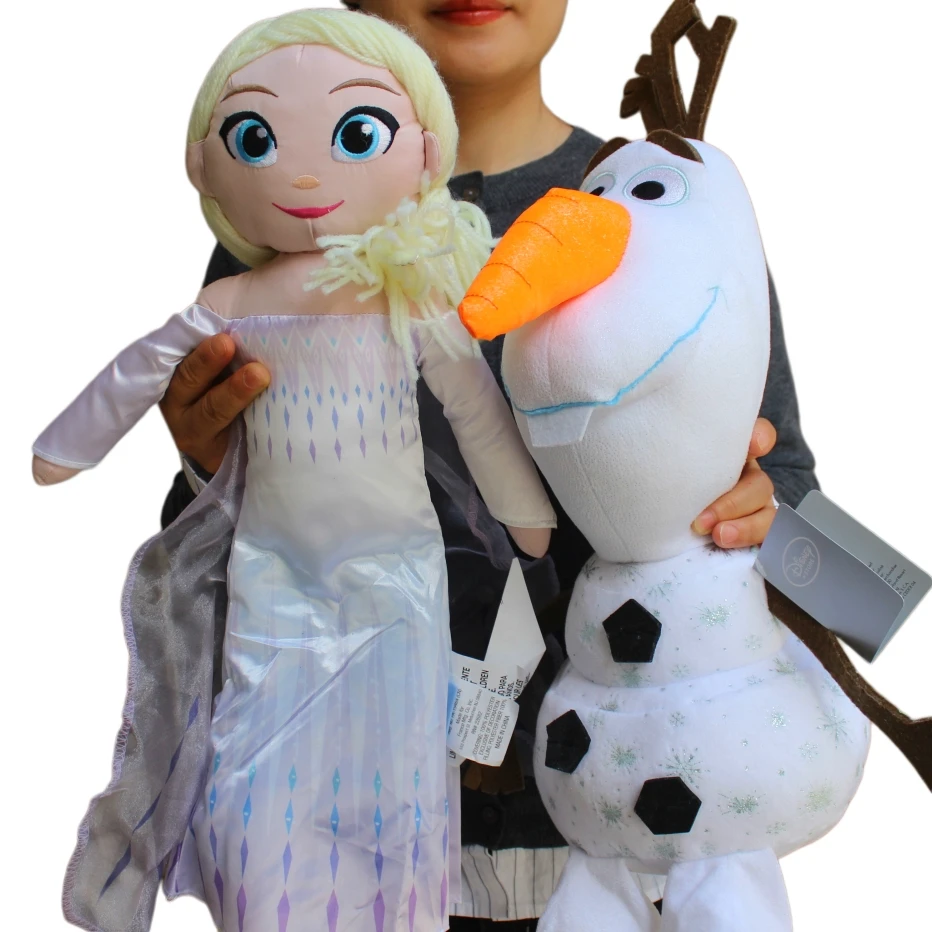 

Набор из 2-х плюшевых игрушек: Эльза и Олаф из мультфильма «Холодное сердце», 40 см, куклы-принцессы, подарок на день рождения или Рождество для детей
