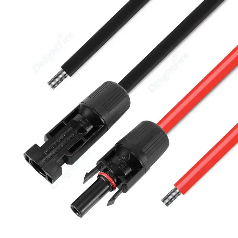 10AWG 6mm2 Solar PV Systems Tinned Copper Red Black Extension Electrical Wires for RV Boat Marine Outdoor Auto Car Photovoltaics