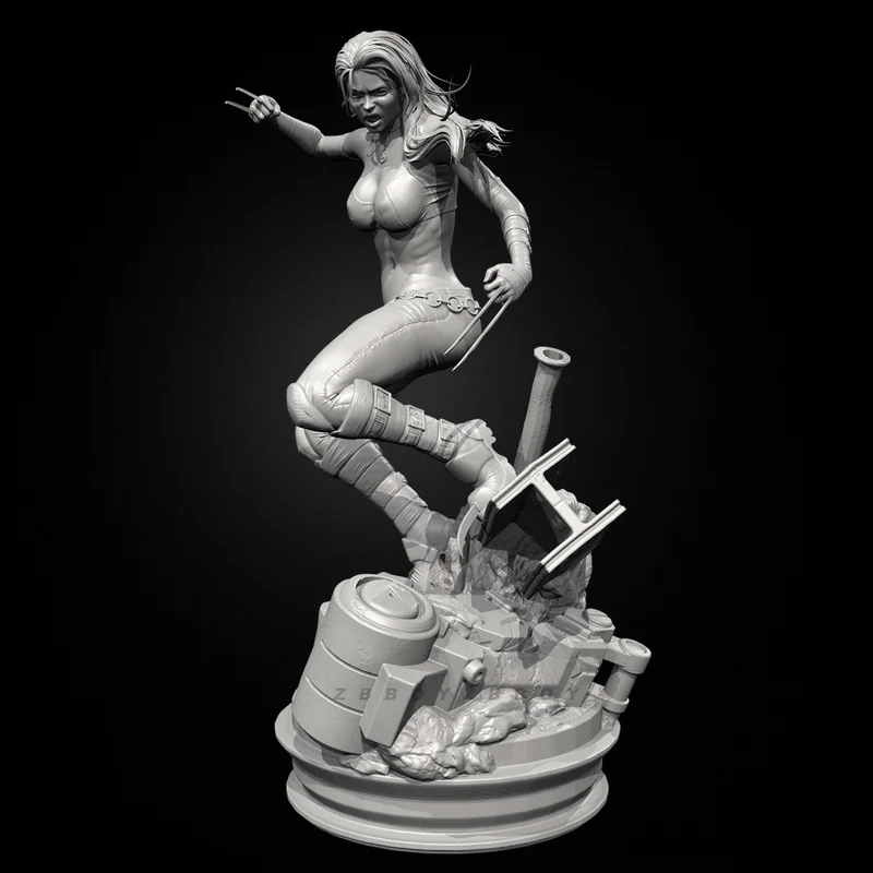 38 مللي متر 50 مللي متر 75 مللي متر الراتنج نموذج الشكل الخيال ولفيرين Gk مايكرو مصغرة ثلاثية الأبعاد مطبوعة الأبيض لعبة مجسمة غير مجمعة وغير مصبوغ عدة