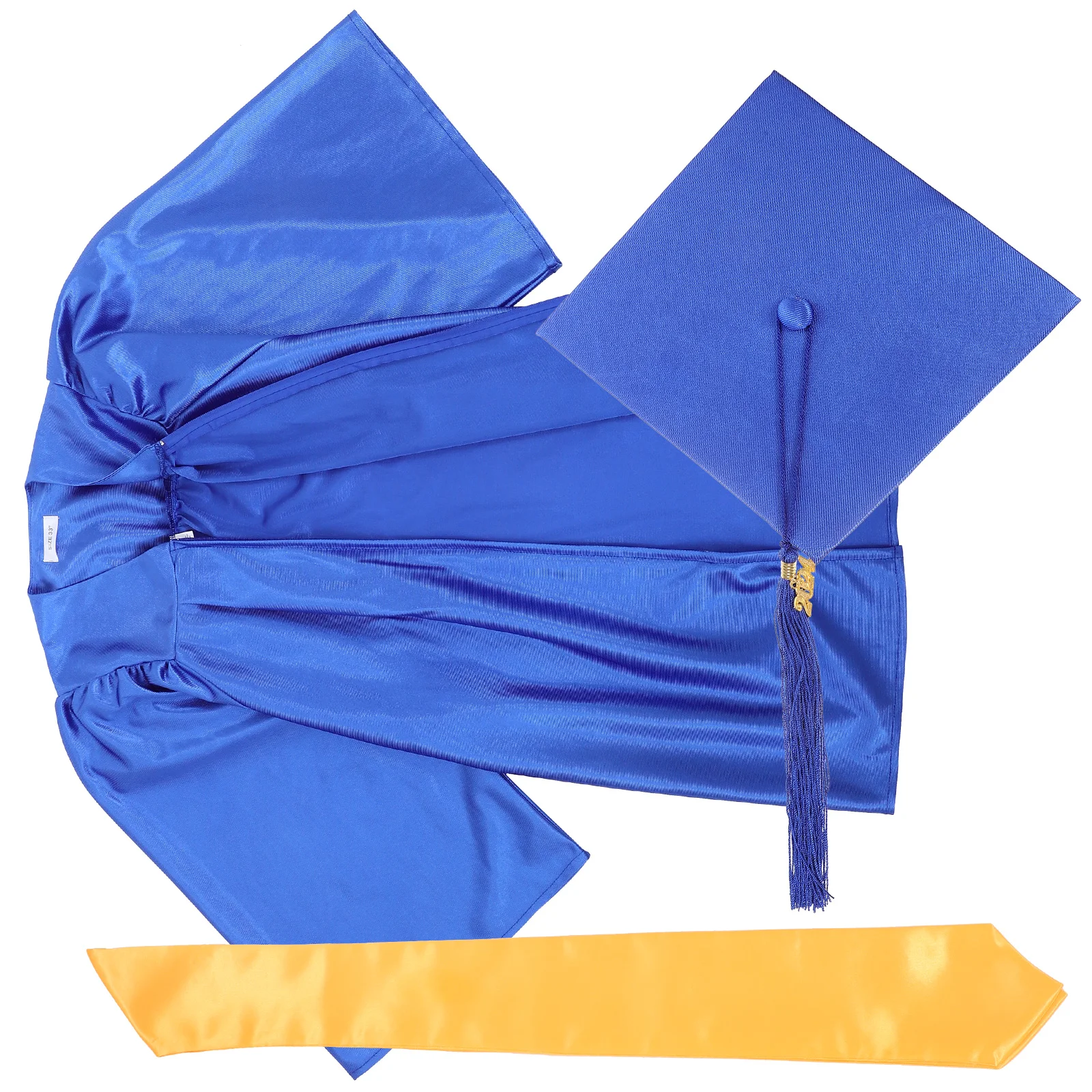 

Graduation Dress Hat Shawl Set Cap and Gown Kindergarten Outfits Children Preschool Stole Accessories Tassel Pupils