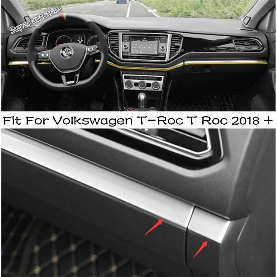 

Central Control Instrument Panel Decoration Cover Trim 4 Pcs For Volkswagen T-Roc T Roc 2018 - 2025 Stainless Steel Accessories