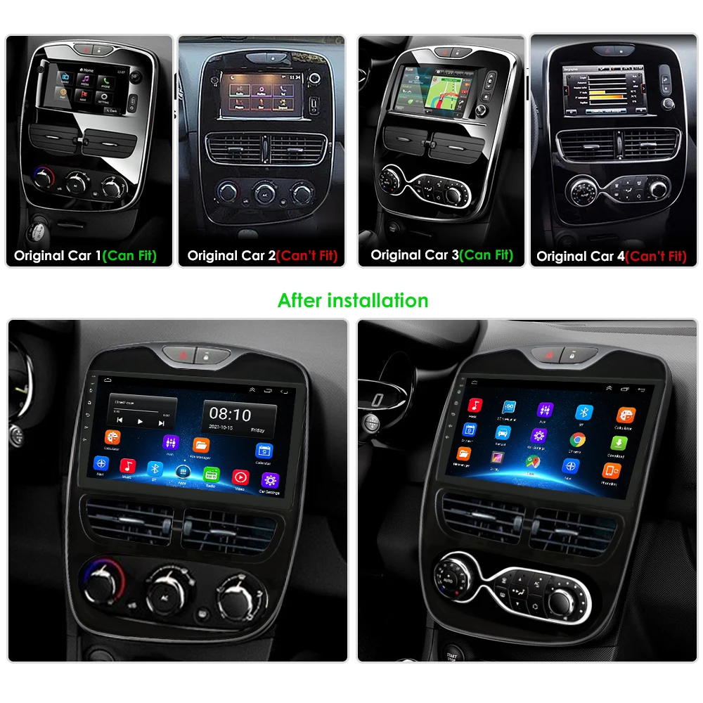 Android 10 2Din Car Radio GPS For RENAULT Clio 3 4 2012-2016 Autoradio Multimedia 10.1 INCH Stereo Video Audio Player Navigation